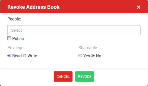 Revoke Address Book