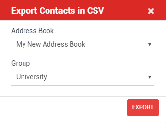 Selected Export Dialog
